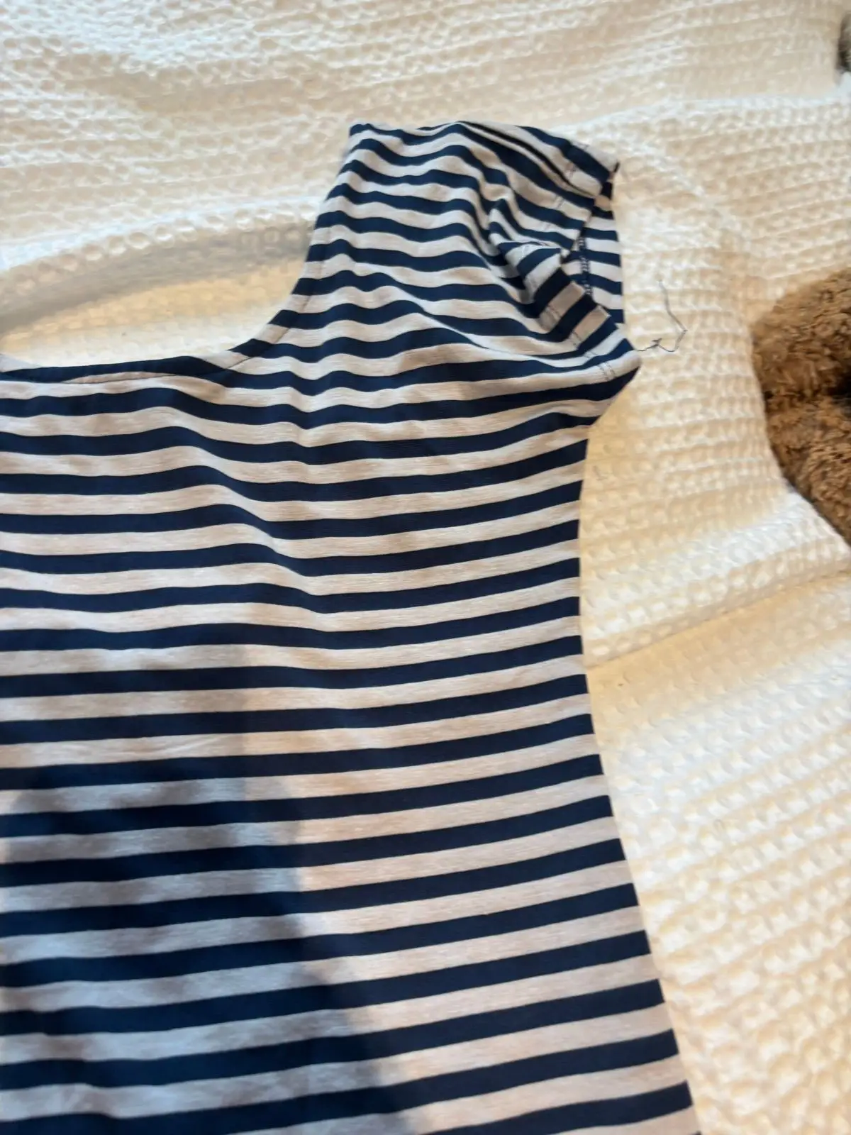 Zara Striped Open Back Bow Detail Top