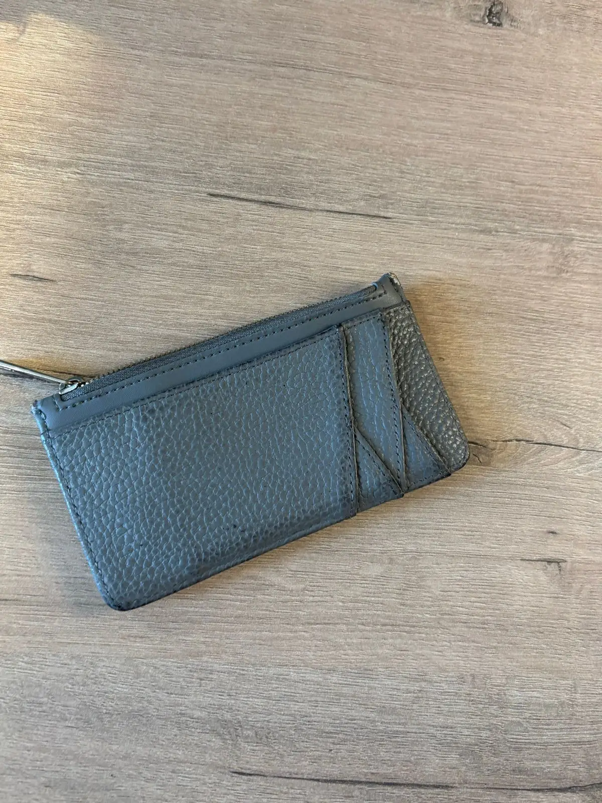 Ted Baker Grey Leather Zipped Cardholder