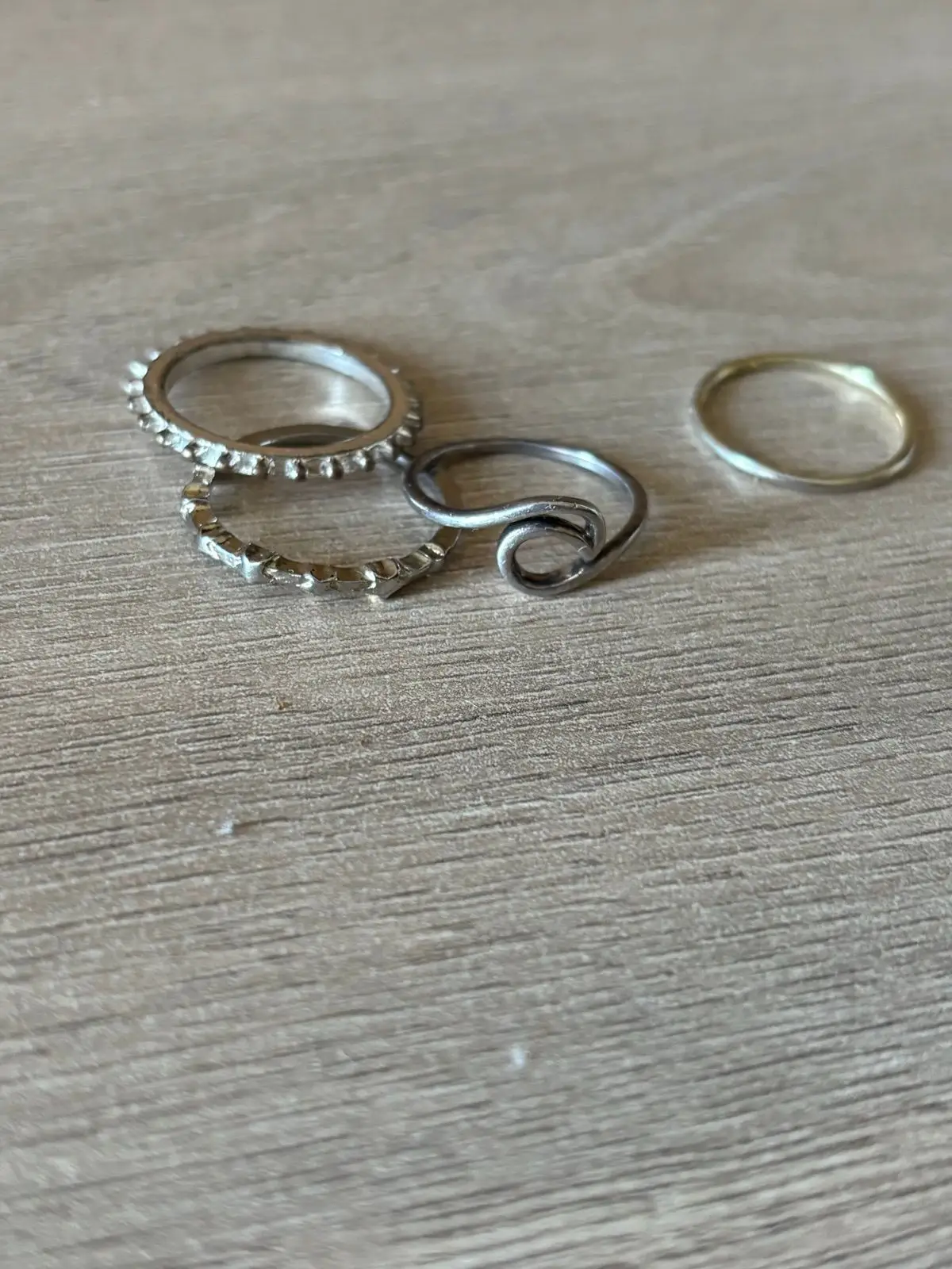 Generic Silver Textured Band Ring