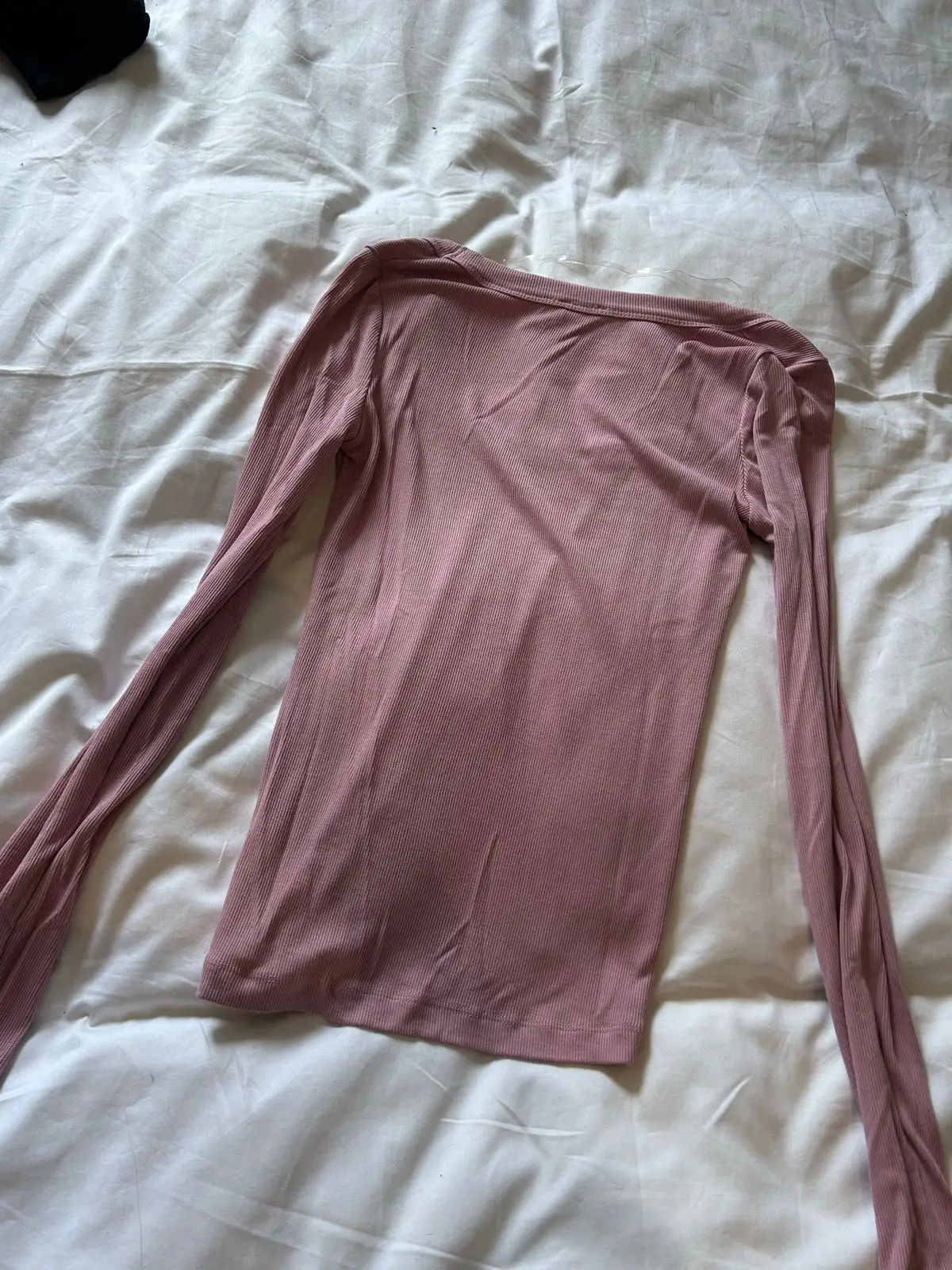 Cotton On Pink Ribbed Long-Sleeve Top