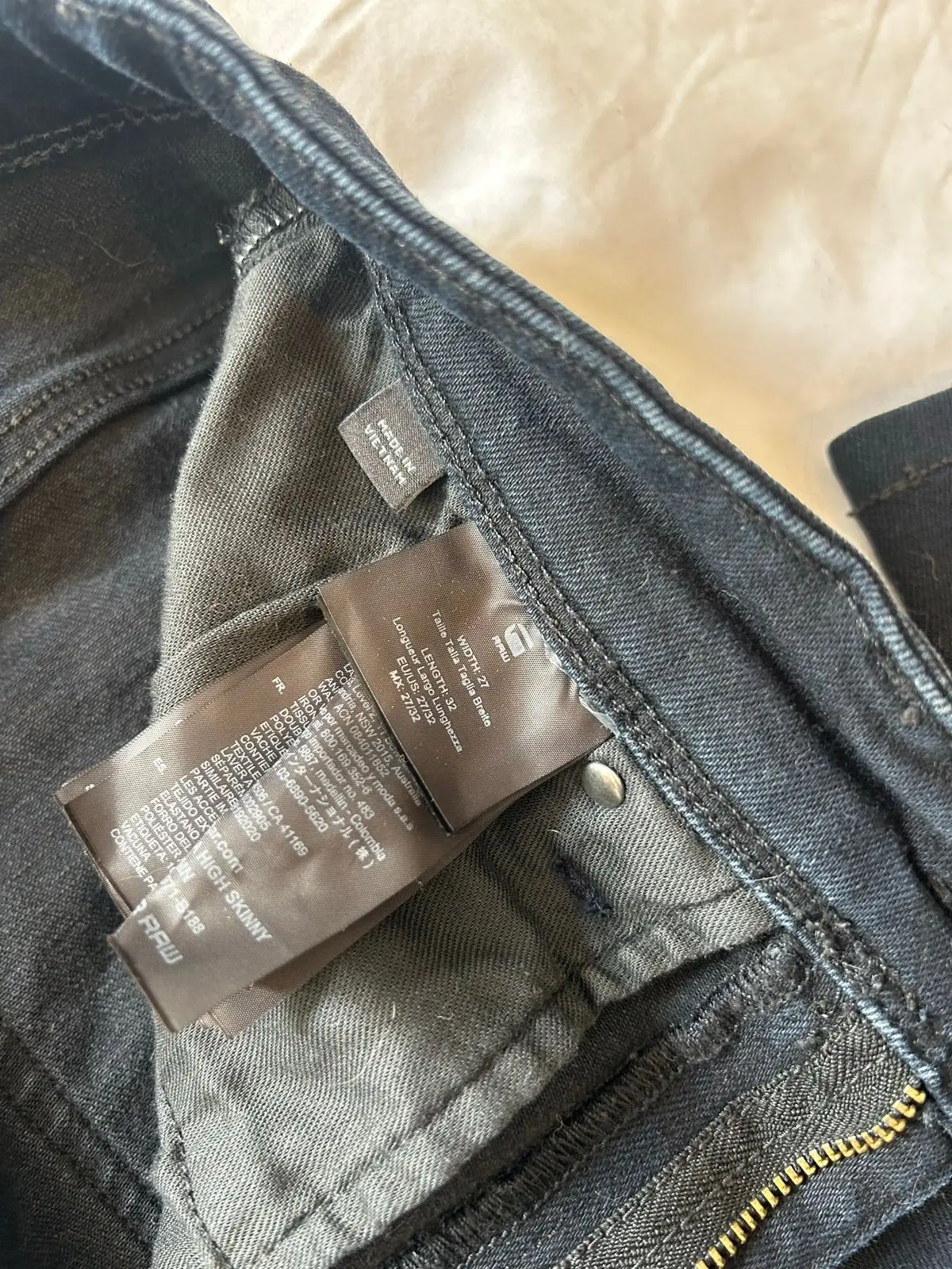 G-Star RAW Black Skinny Jeans