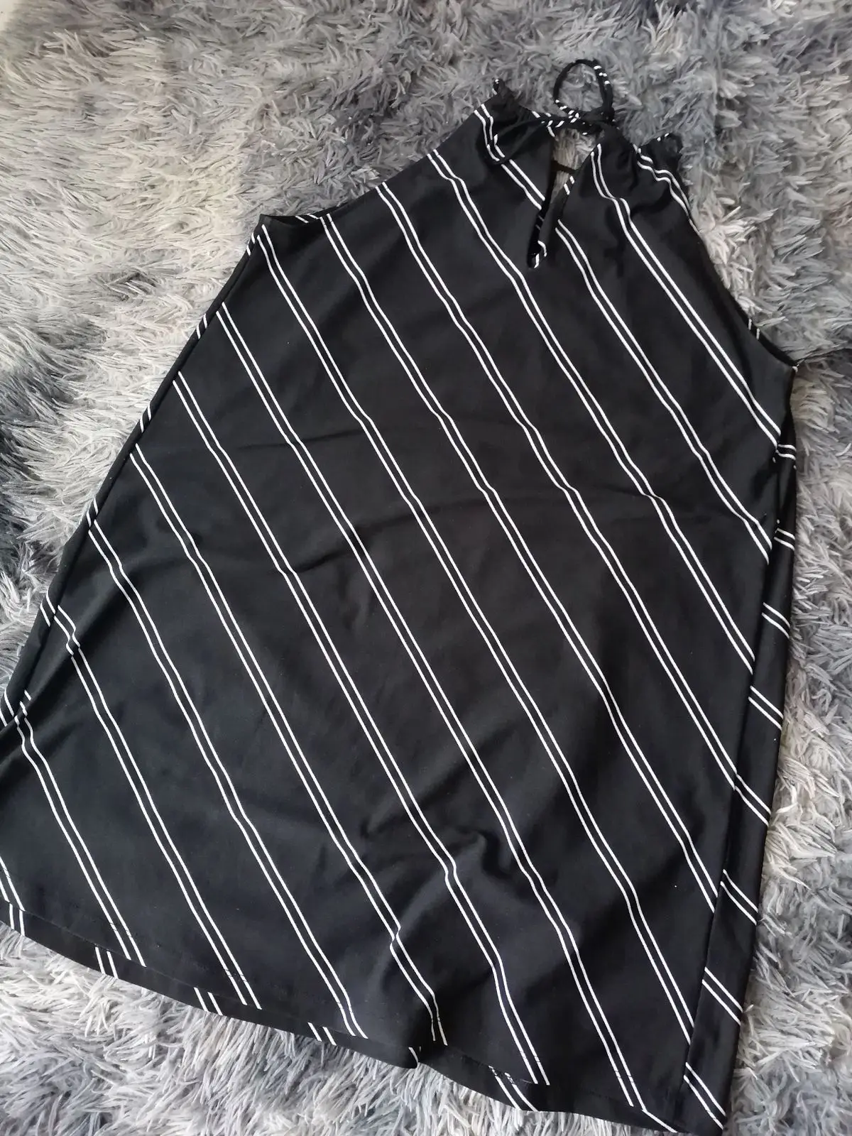 Mango Basics Black and White Striped Top