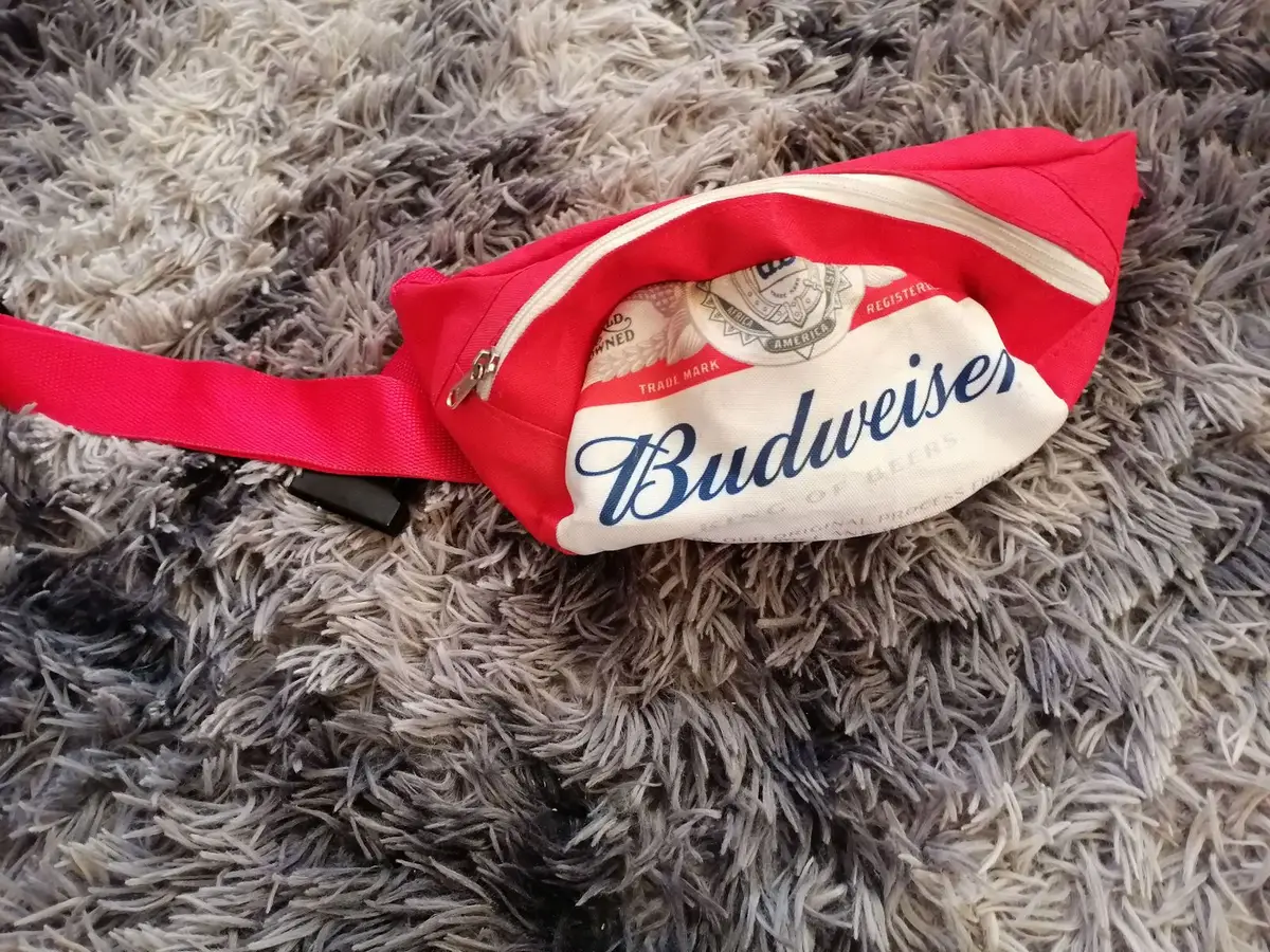 Red Nylon Waist Bag Fanny Pack