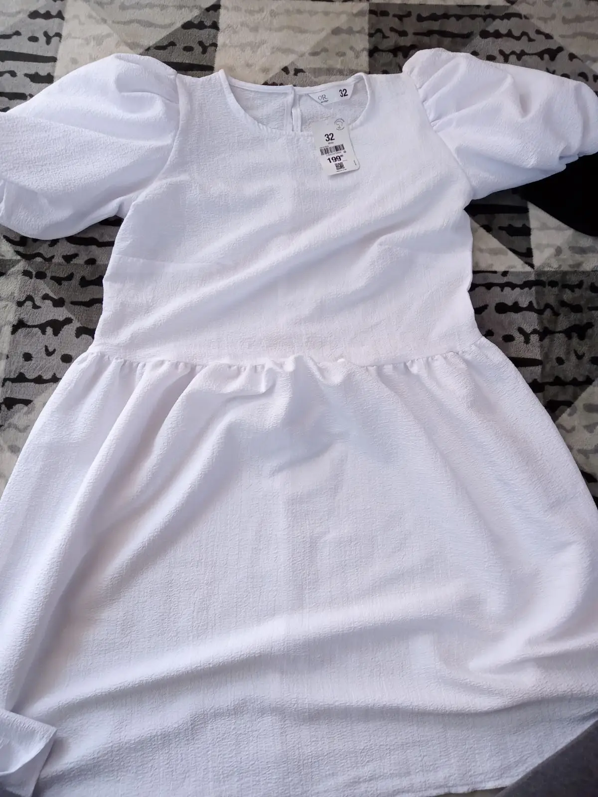 Mr Price White Puff Sleeve Dress