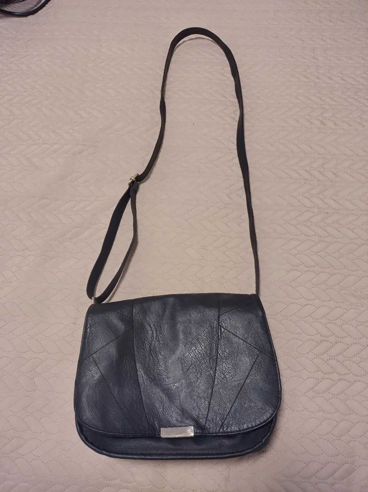 Generic Black Paneled Crossbody Bag
