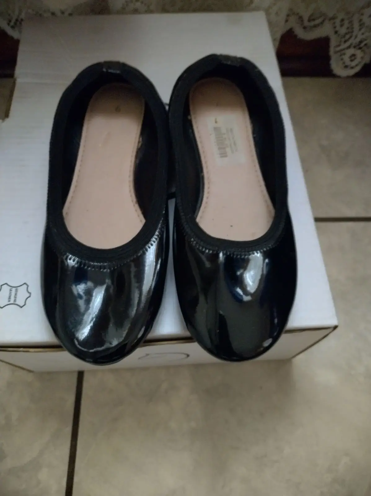 Generic Black Patent Genuine Leather Ballet Flats