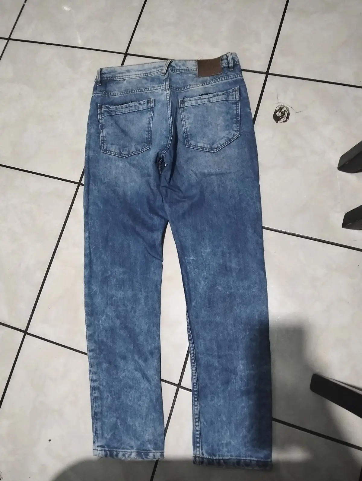 Blue Acid Wash Denim Jeans