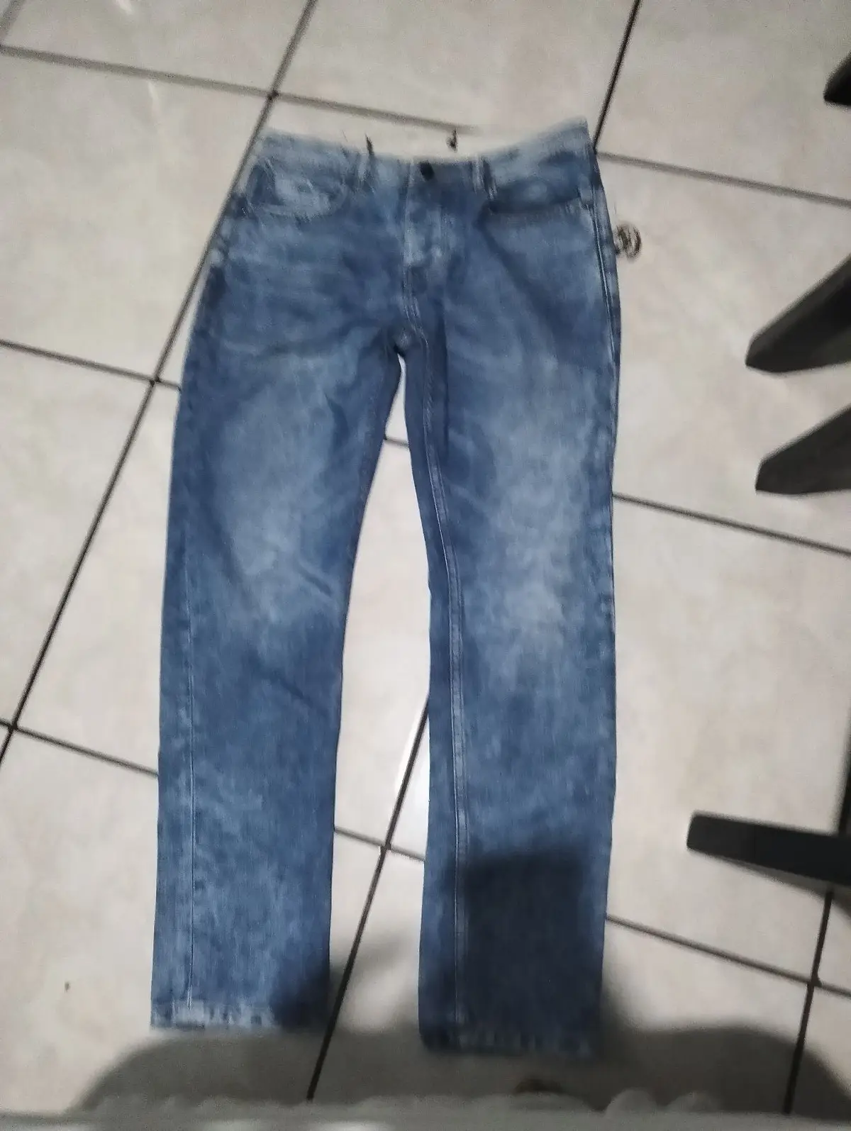 Blue Acid Wash Denim Jeans