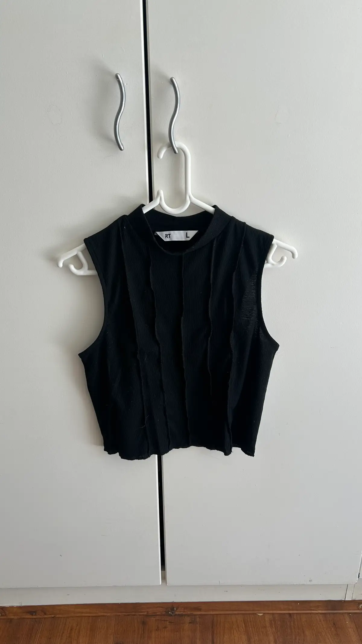 Black sleeveless top
