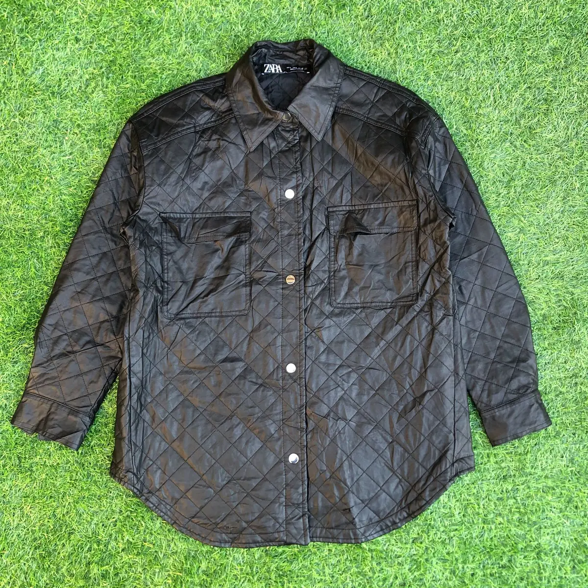 Zara Black Quilted Shacket