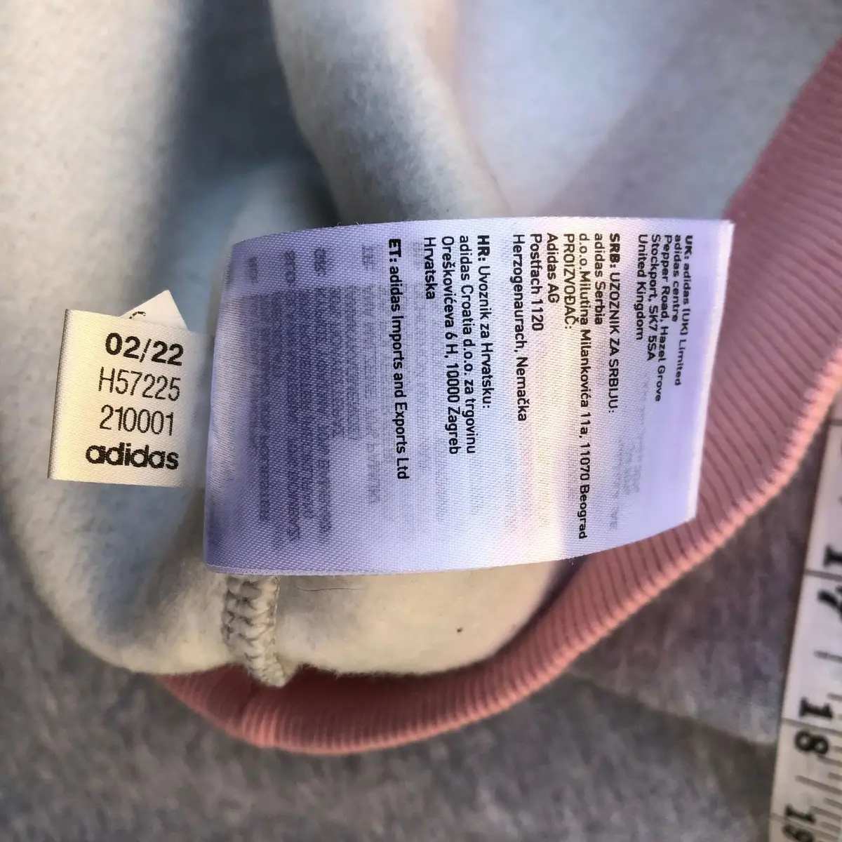Adidas Girls Grey and Pink Crewneck Sweatshirt