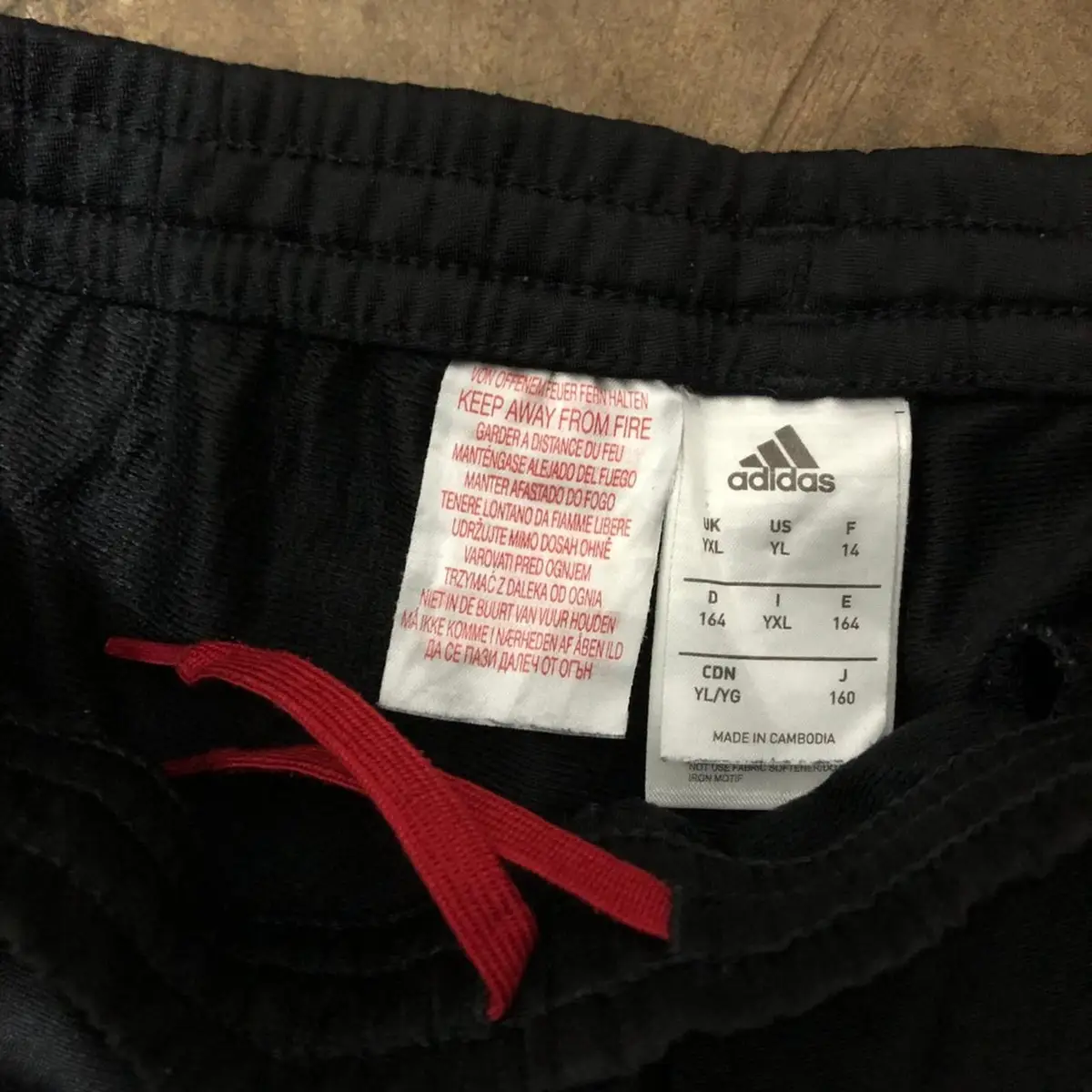 Adidas Kids Black Track Pants