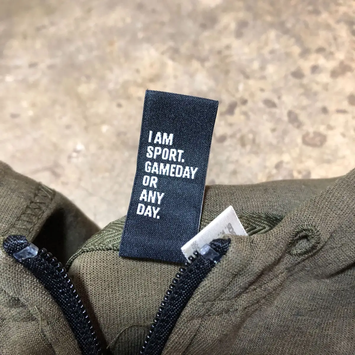 Adidas Olive Green Zip-Up Hoodie