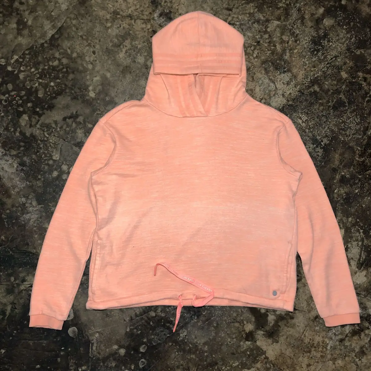Adidas Peach Cropped Hoodie