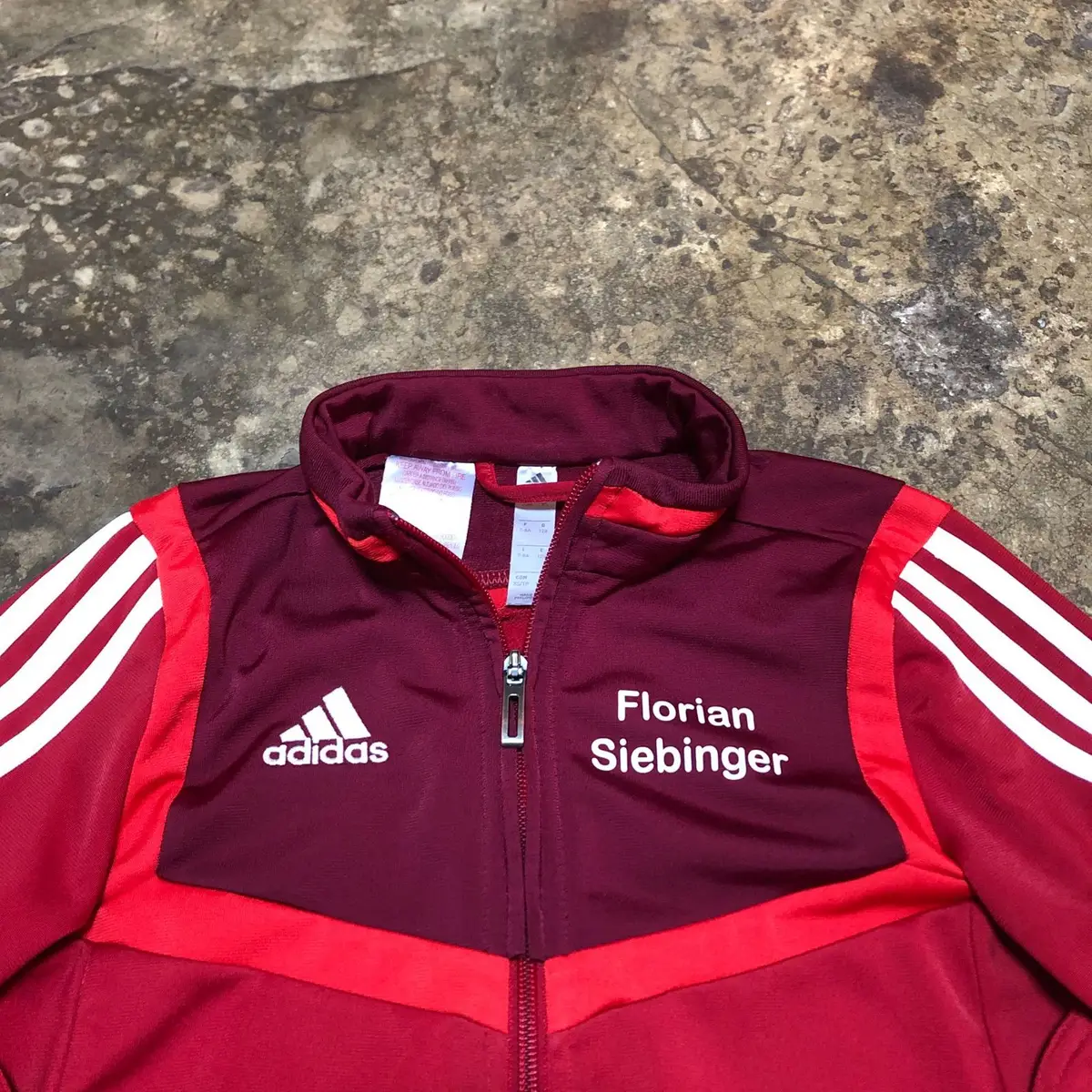 Adidas Kids Red and Maroon Track Jacket