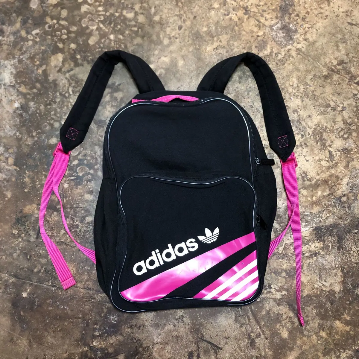 Adidas Originals Black and Pink Trefoil Backpack