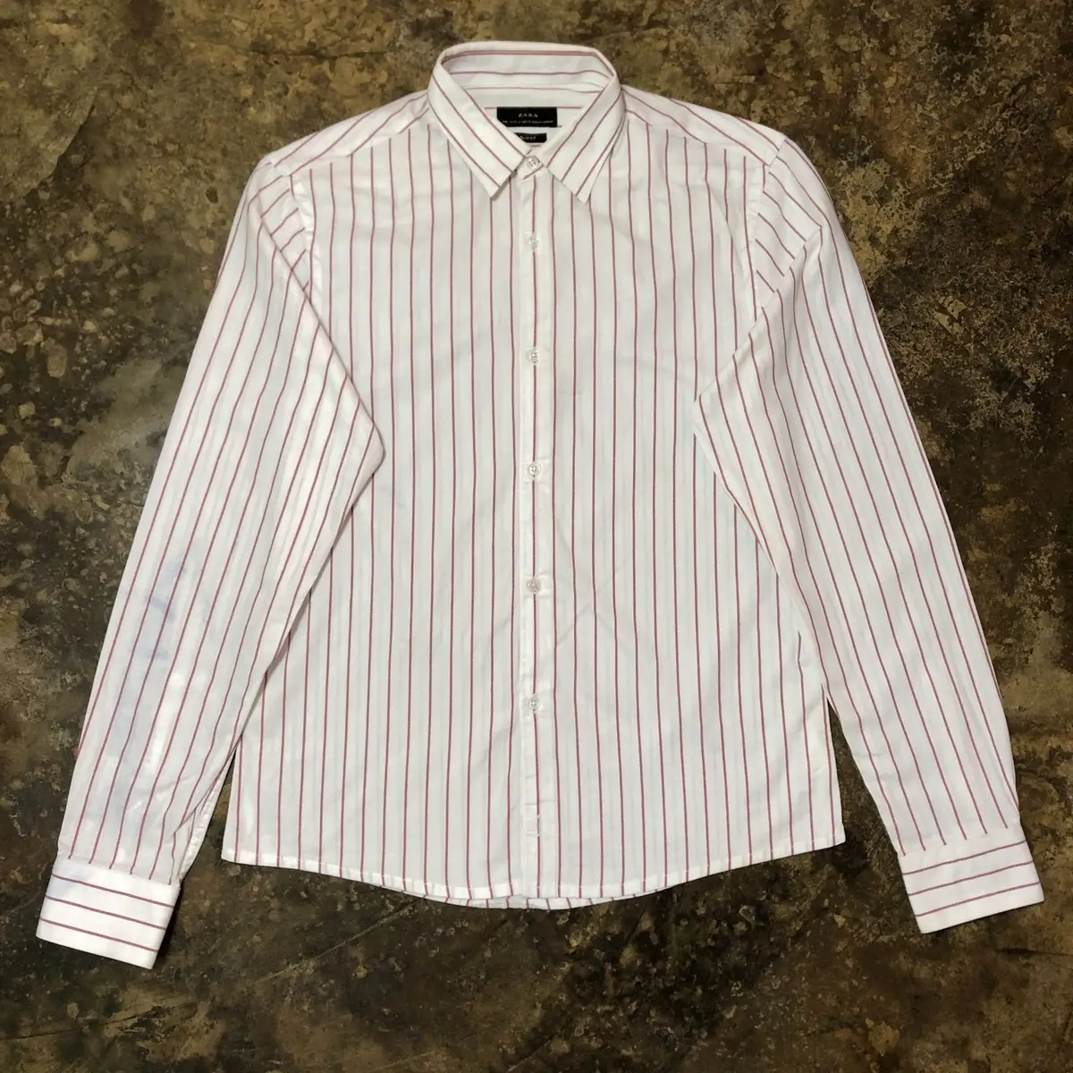 Zara Striped Long Sleeve Button-Up Shirt