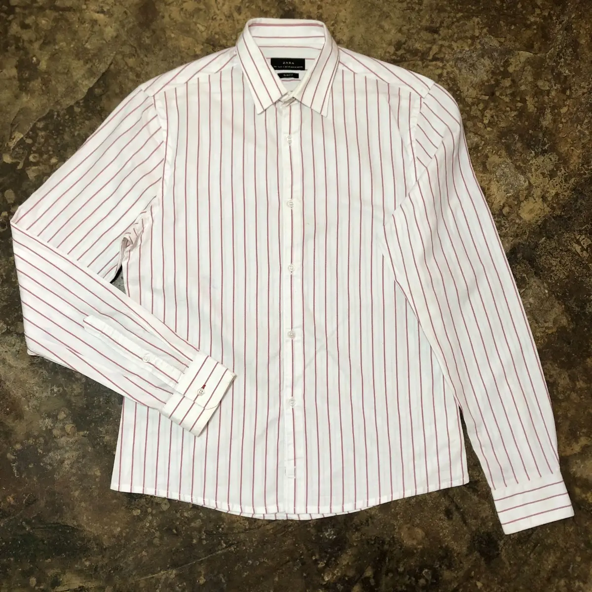 Zara Striped Long Sleeve Button-Up Shirt