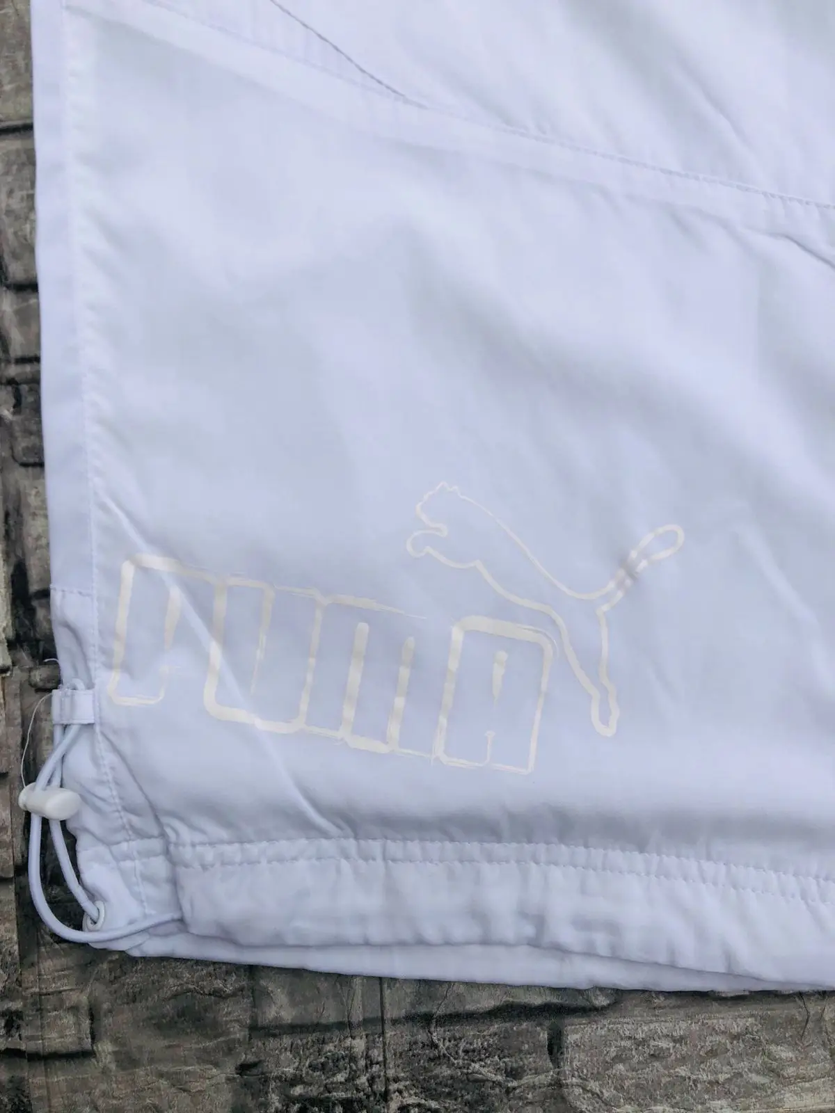 Puma White Three-Quarter Track Pants