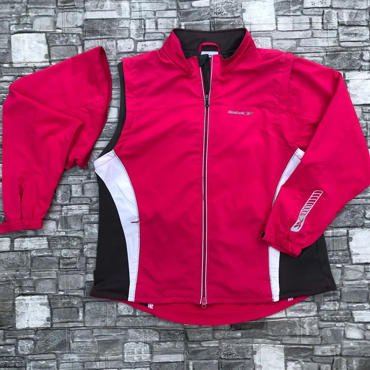Reebok Vintage Colorblock Zip-Up Athletic Jacket