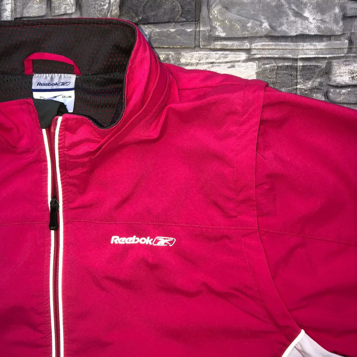 Reebok Vintage Colorblock Zip-Up Athletic Jacket