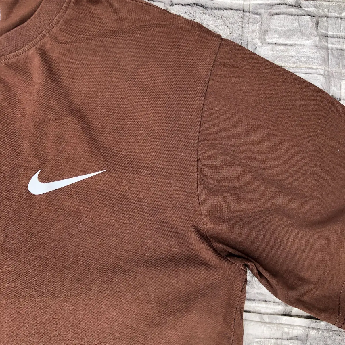 Nike Split Panel Brown and White T-Shirt