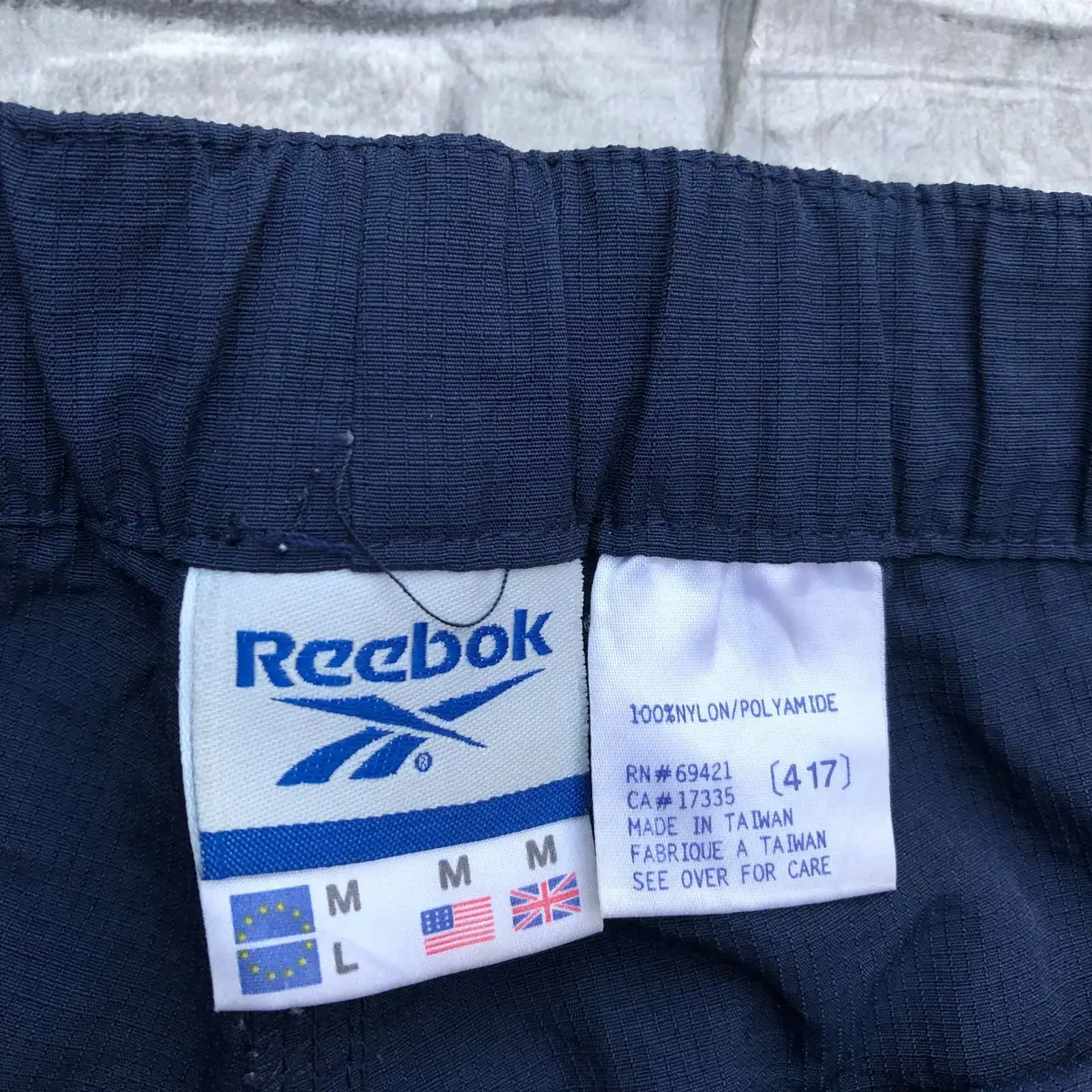 Reebok Vintage Belted Shorts Navy and Blue