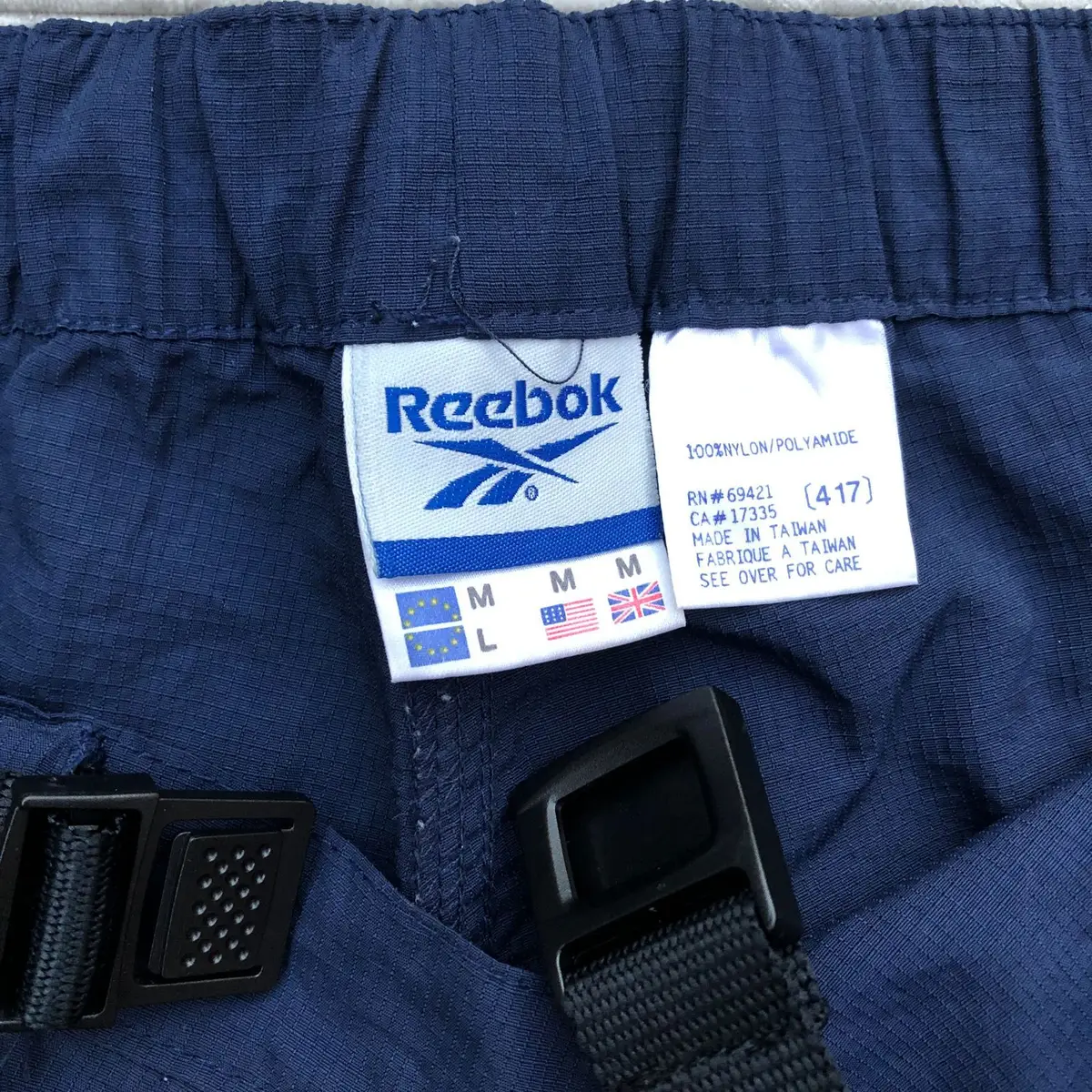 Reebok Vintage Belted Shorts Navy and Blue