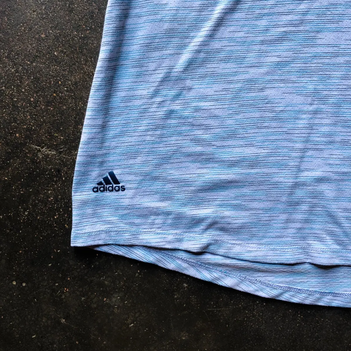 Adidas Light Blue Heathered Polo Shirt