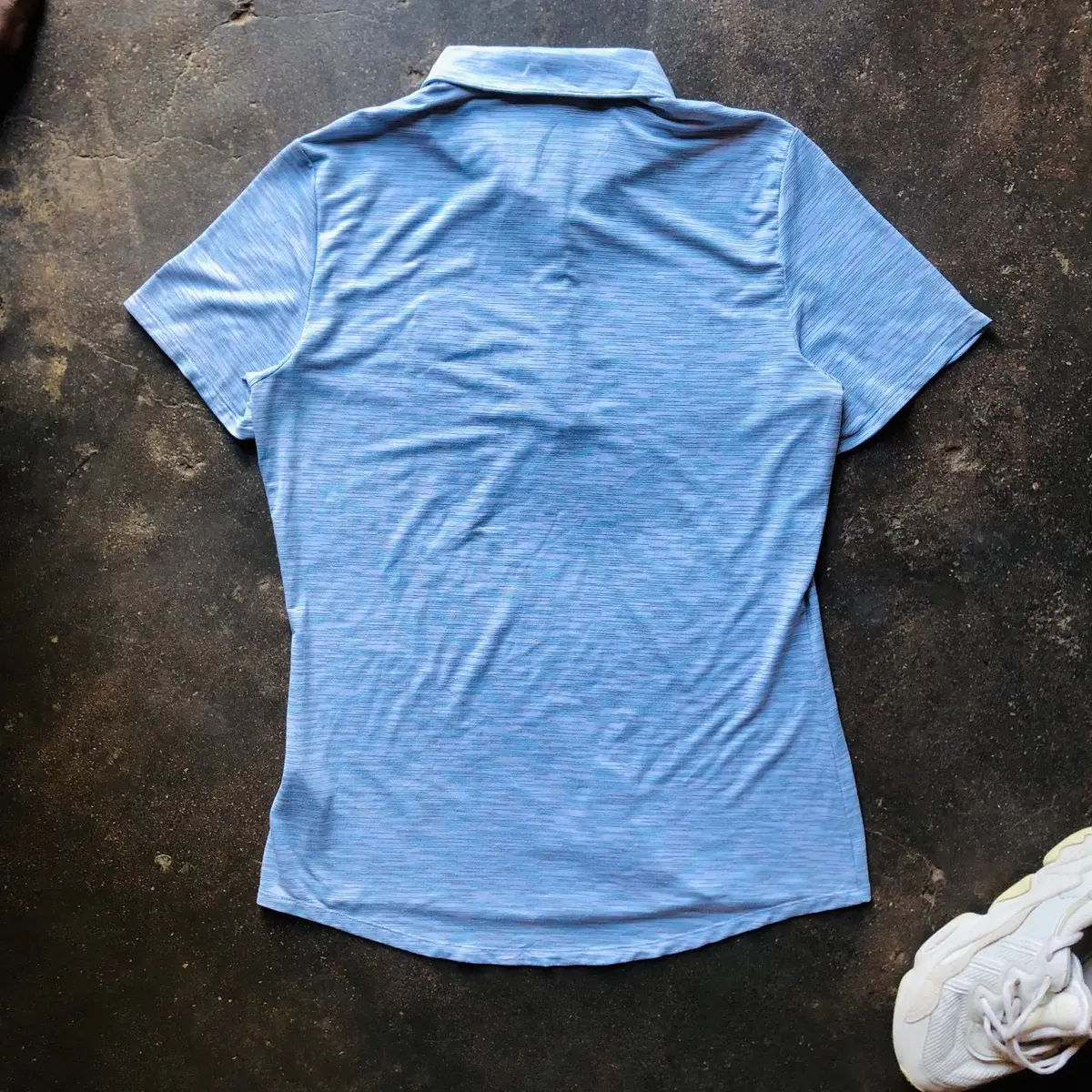 Adidas Light Blue Heathered Polo Shirt