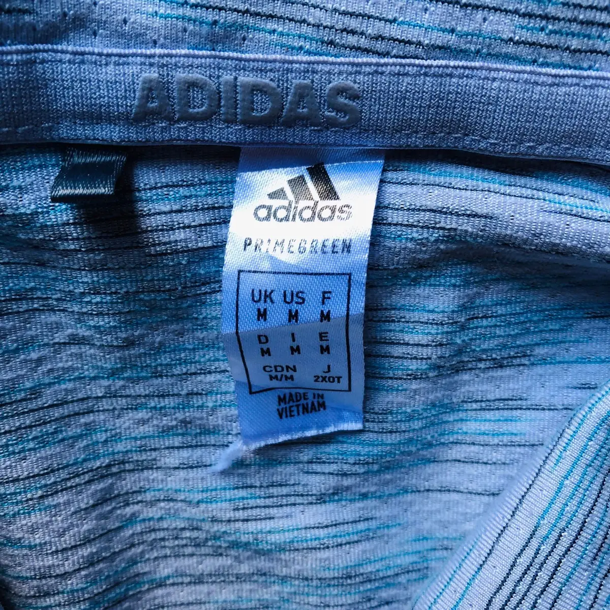 Adidas Light Blue Heathered Polo Shirt