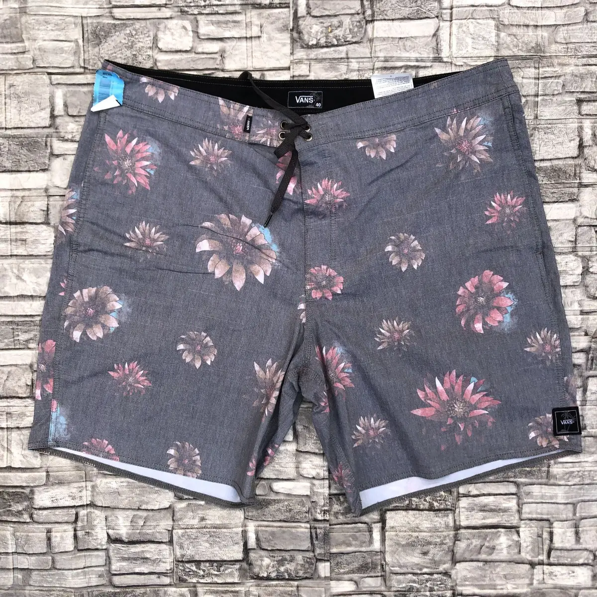 Vans Floral Print Boardshorts Grey