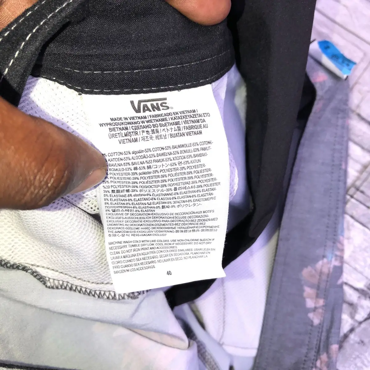 Vans Floral Print Boardshorts Grey