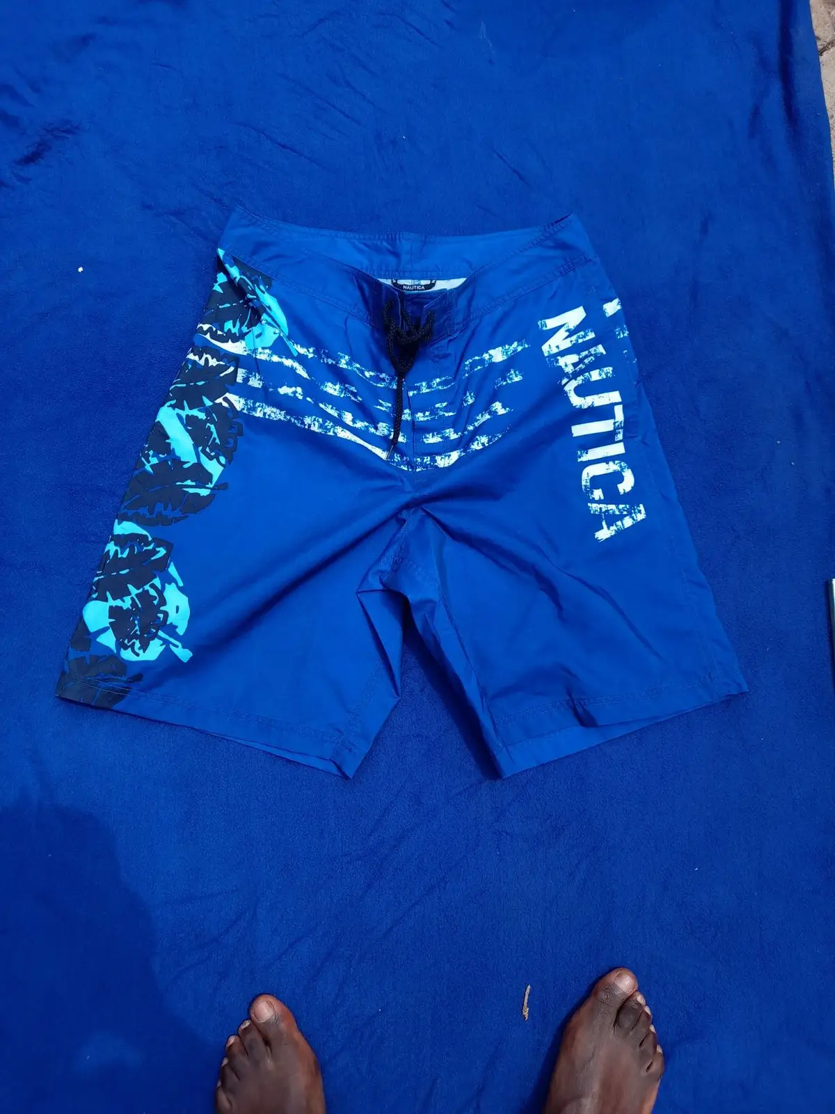 Nautica Blue Graphic Board Shorts