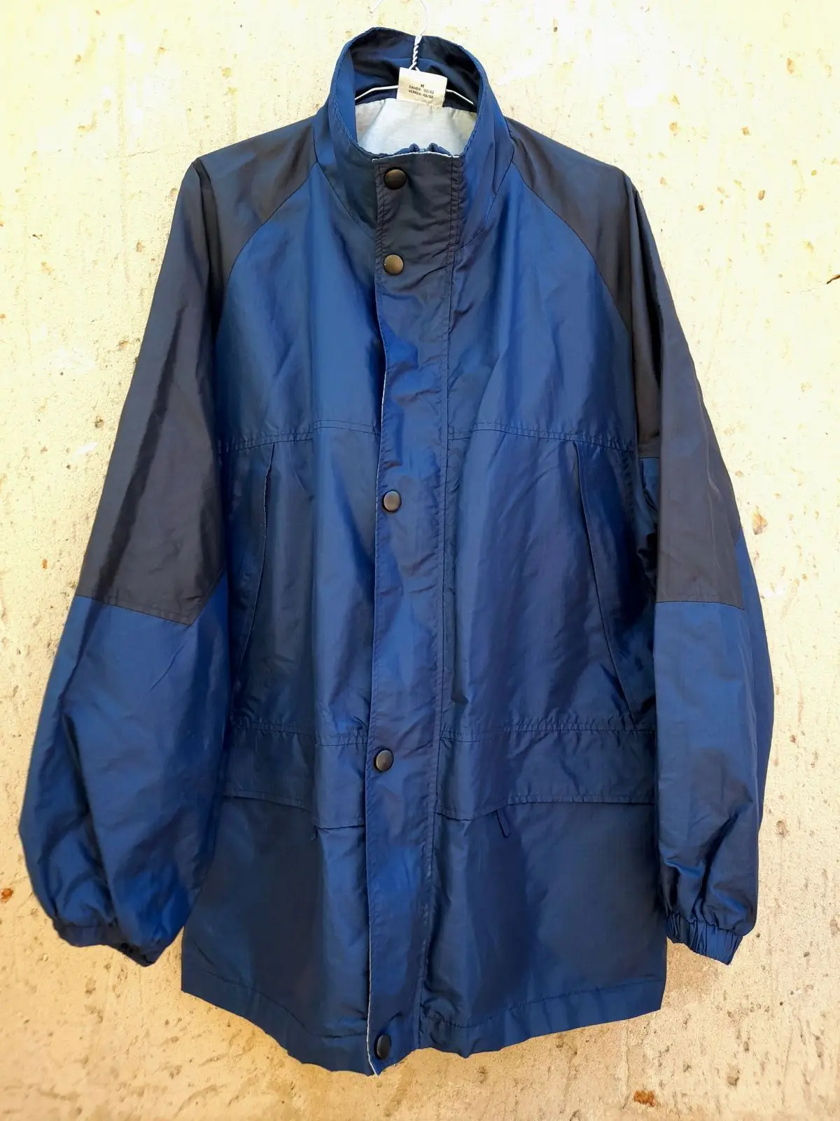Navy Blue and Black Lightweight Windbreaker Jacket