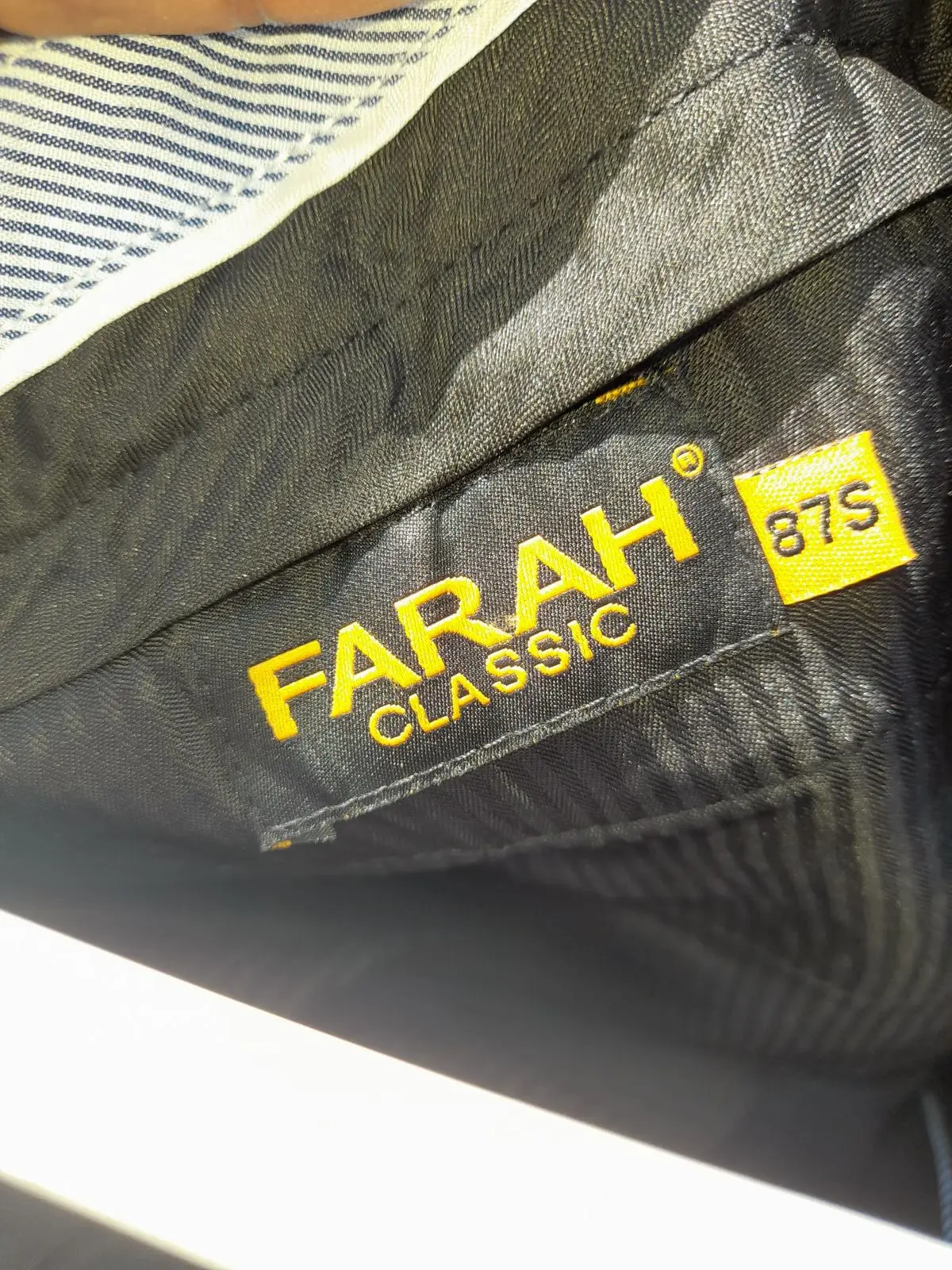 Farah Black Chino Trousers