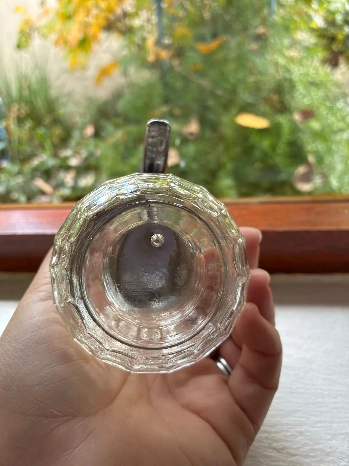 Vintage Textured Glass Syrup Dispenser