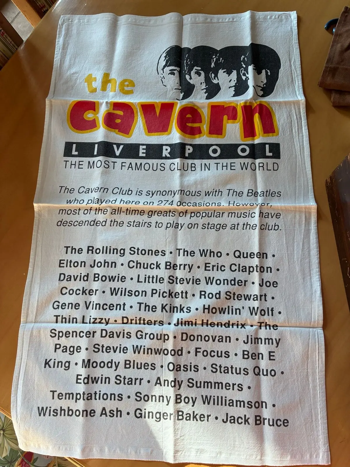 The Cavern Club Liverpool Souvenir Tea Towel