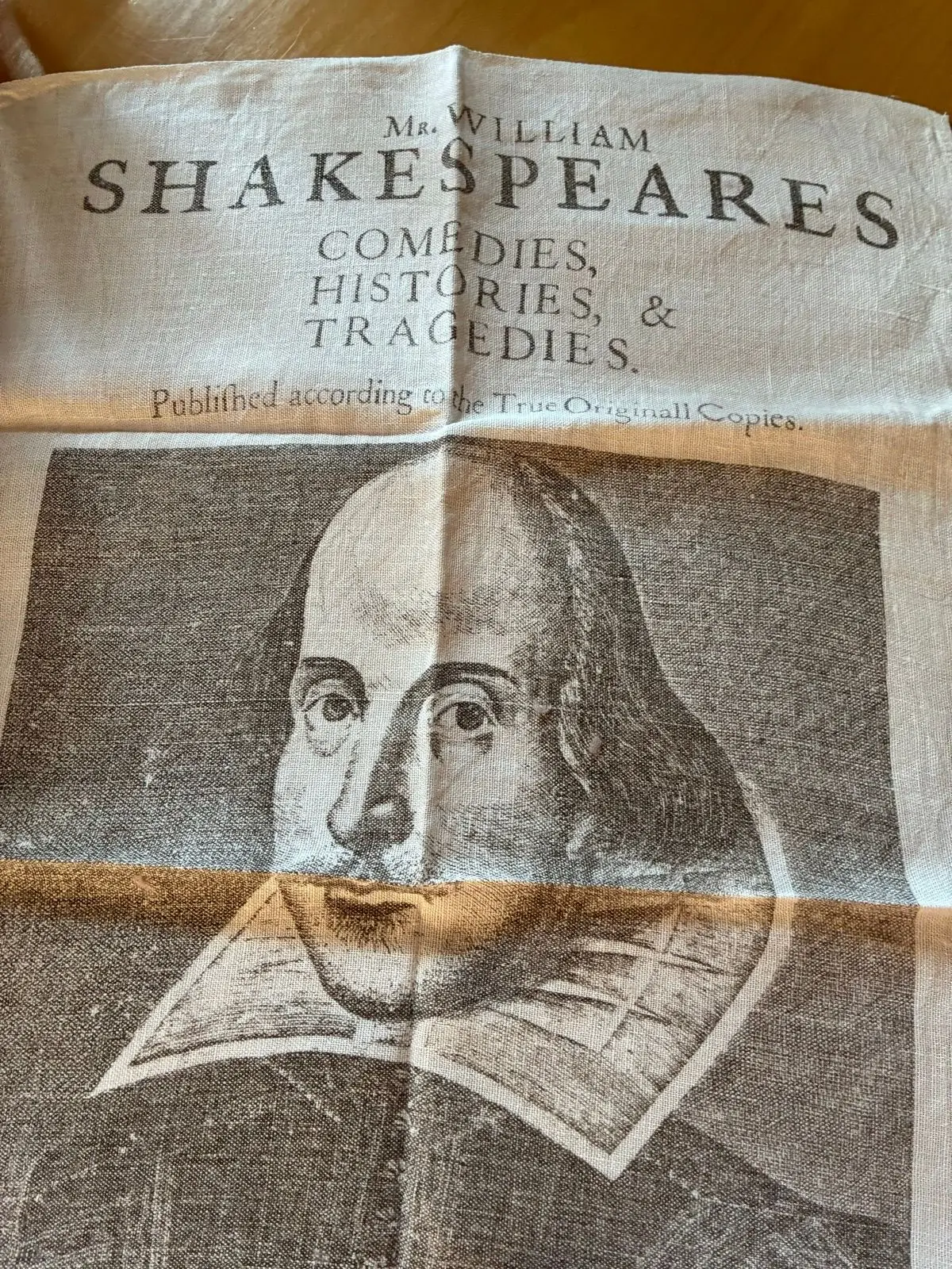 Vintage Lamont Pure Irish Linen Shakespeare Tea Towel