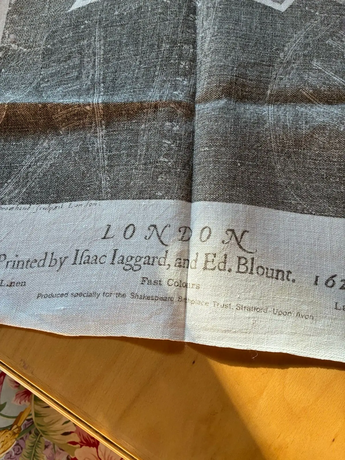 Vintage Lamont Pure Irish Linen Shakespeare Tea Towel