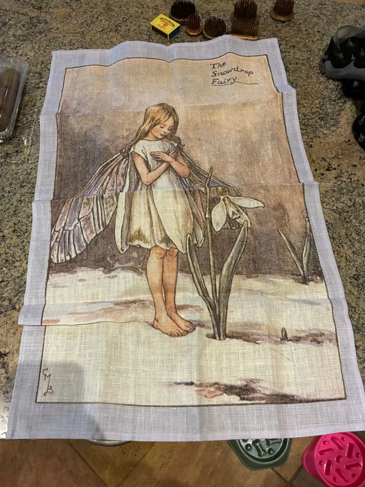 Cicely Mary Barker The Snowdrop Fairy Linen Tea Towel