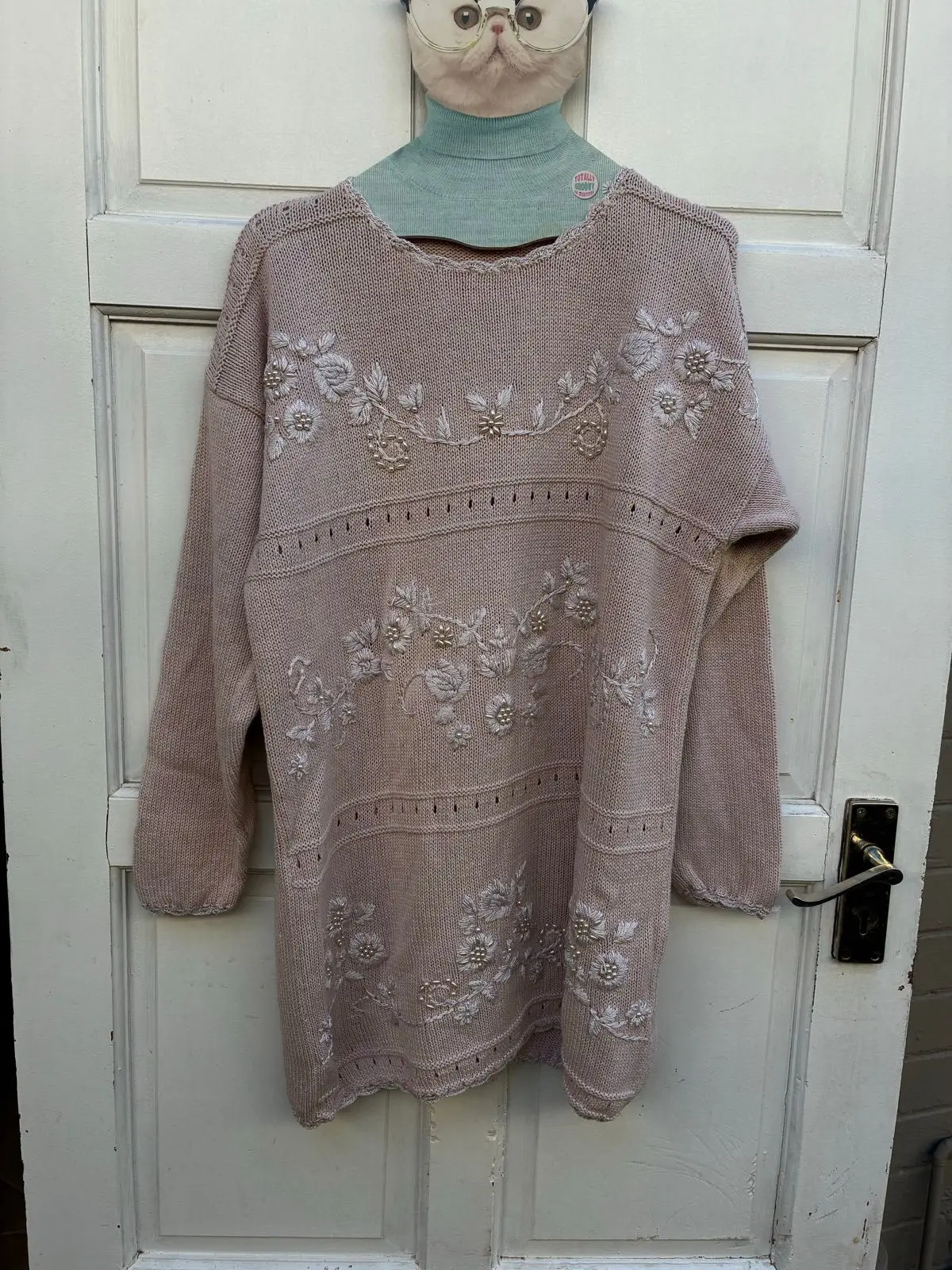 Edgars Embroidered Floral Knit Sweater