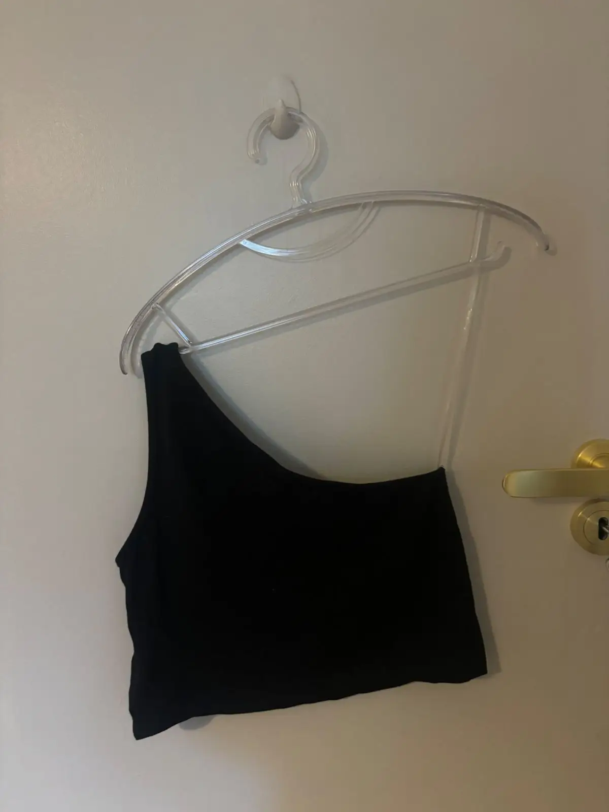 Adidas One-Shoulder Crop Top Black