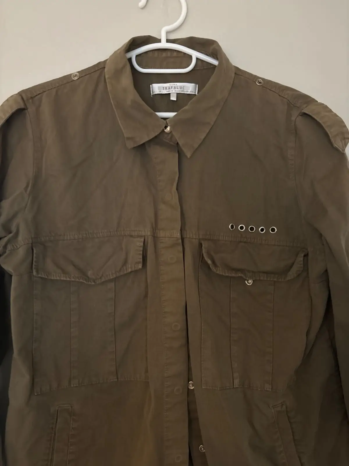 Zara Trafaluc Olive Green Utility Jacket