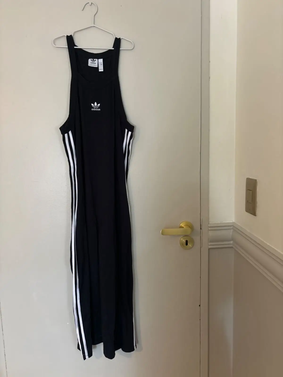 Adidas Originals Three-Stripe Ribbed Midi Dress
