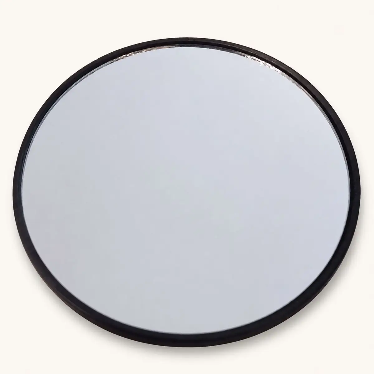 Round Black Framed Mirror