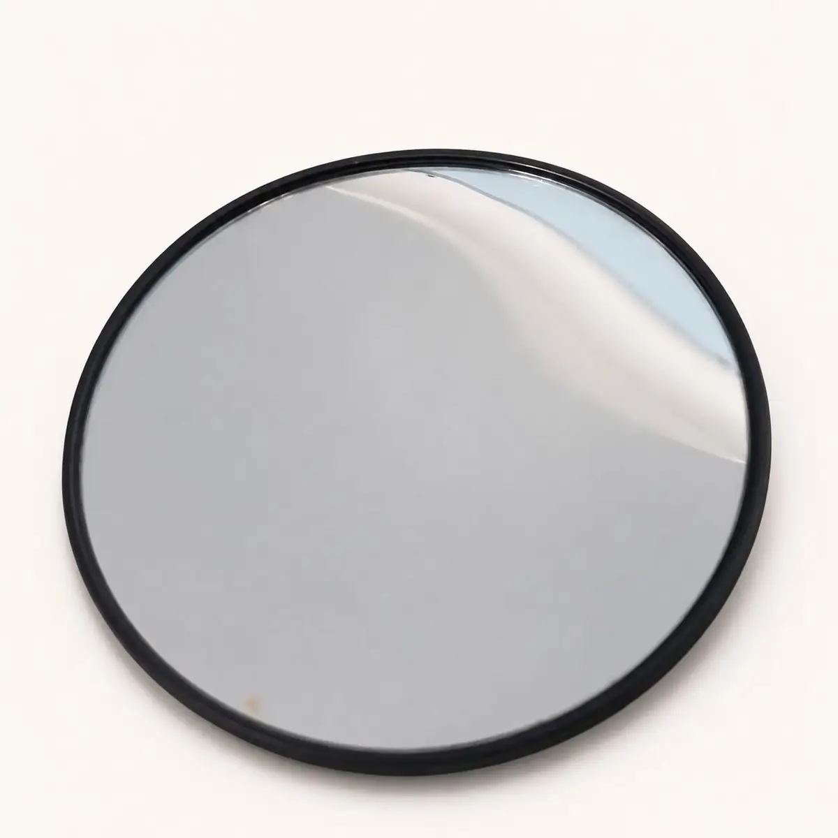 Round Black Framed Mirror
