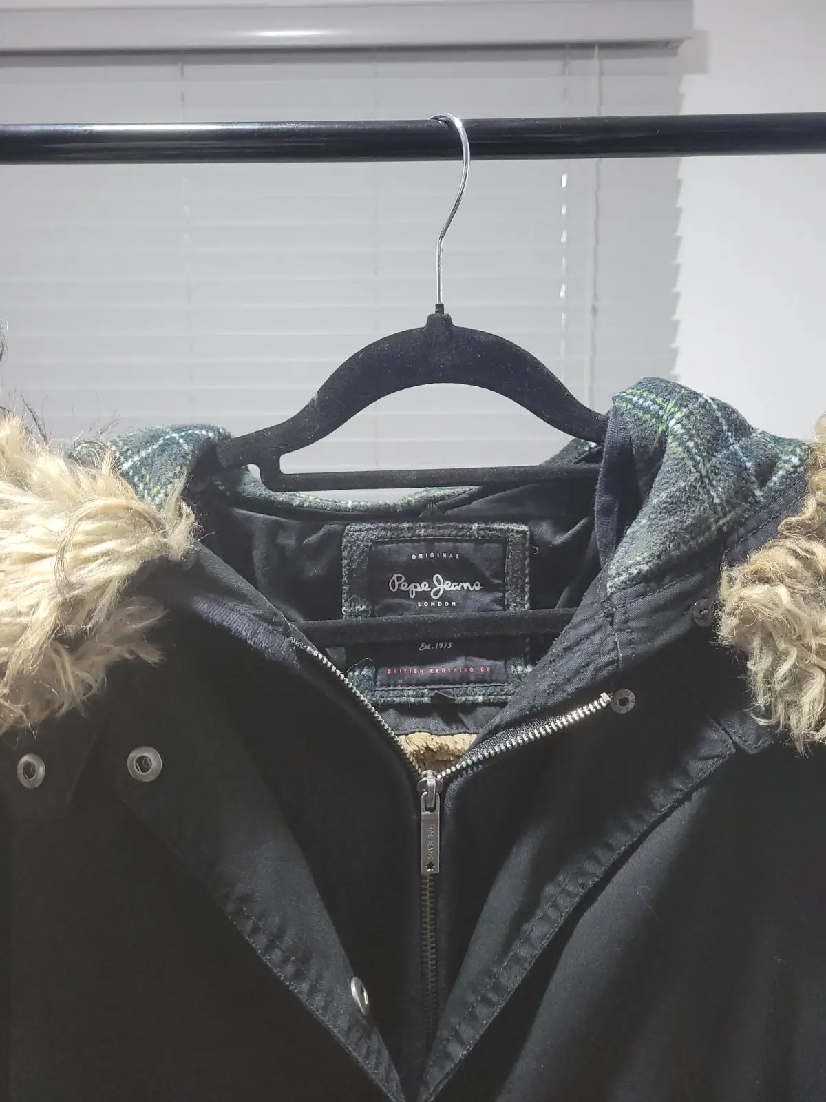 Pepe Jeans Black Hooded Parka Jacket