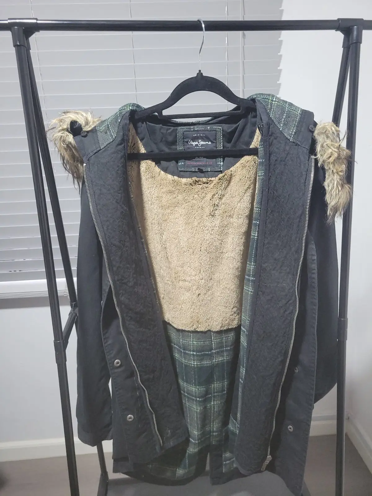 Pepe Jeans Black Hooded Parka Jacket