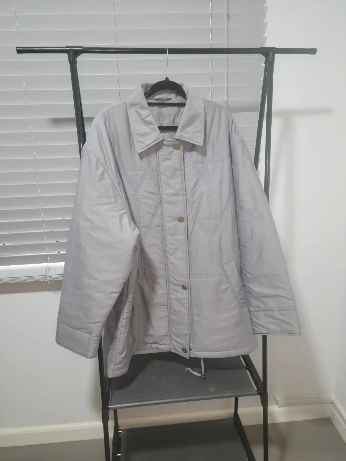 Vintage Grey Quilted Lightweight Jacket